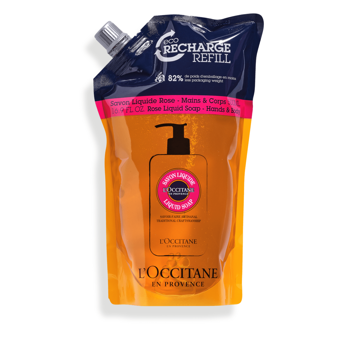 Eco Recarga Jabón Líquido Manos & Cuerpo Karité Rosa