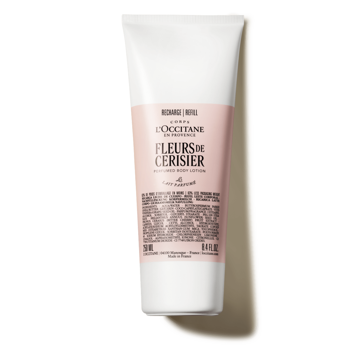 Fleurs de Cerisier perfumed body lotion refill